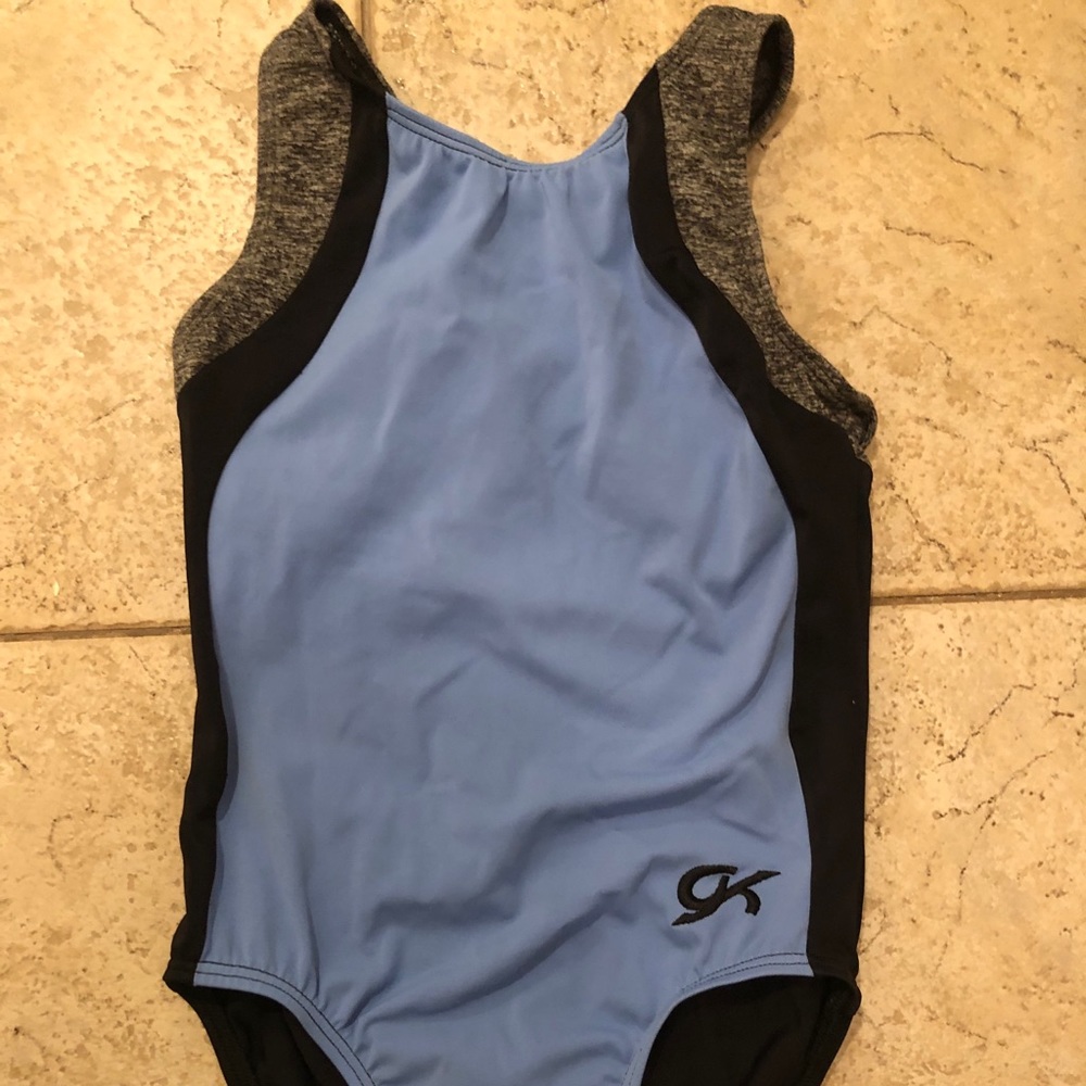 Blue and Black AXS Gk leotard